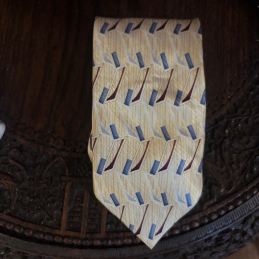 Clericci Elegant Yellow and Blue Men's Tie
